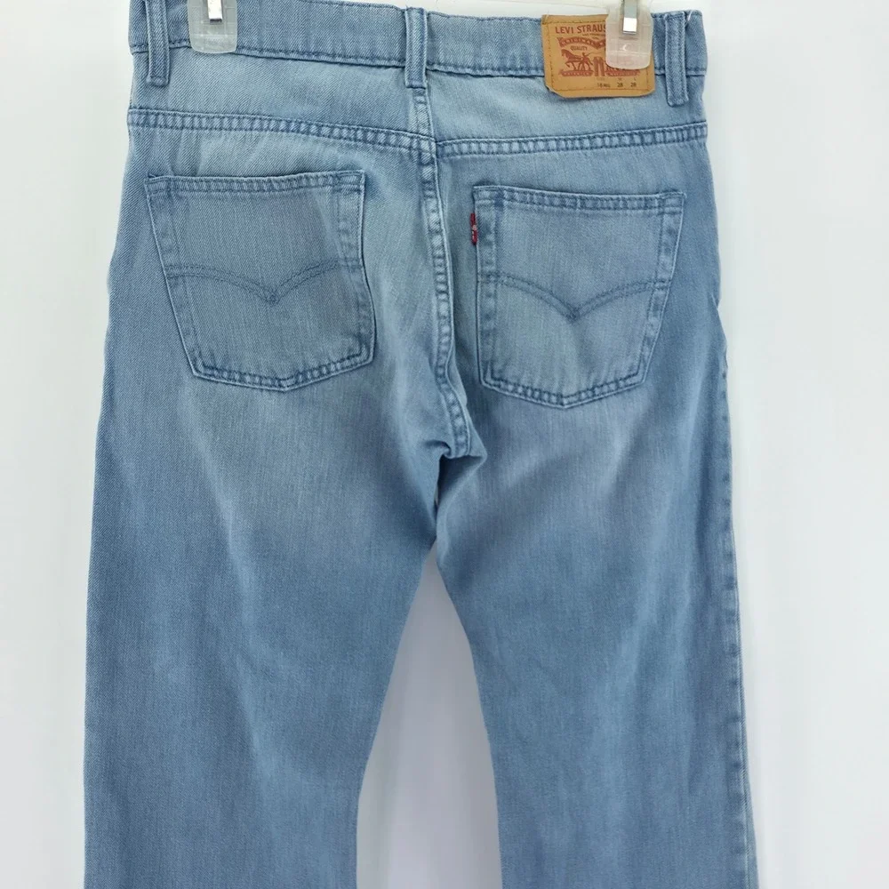 Levi's 511 Slim Jeans Boys 16 Reg Blue Light Wash Stretch Denim 28x28 9067-L3C
